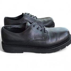 Bass Men's 11.5 Black Leather Comfort Oxfords Waterproof Commuter Dress Shoes